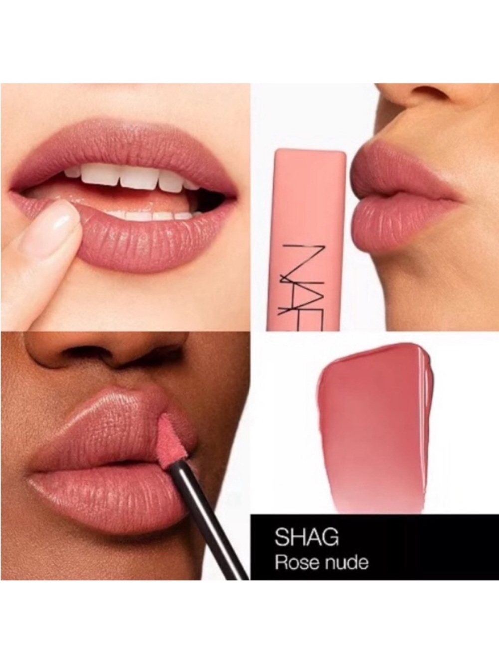 NARS Air Matte Longwear Lip Color in Shag - A Rose Nude  0.25 fl oz / 7.5 ml - Picture 2 of 15
